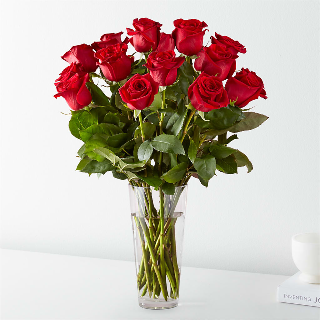 Long Stem Red Rose Bouquet – Elises Flowers, Montgomery Village MD