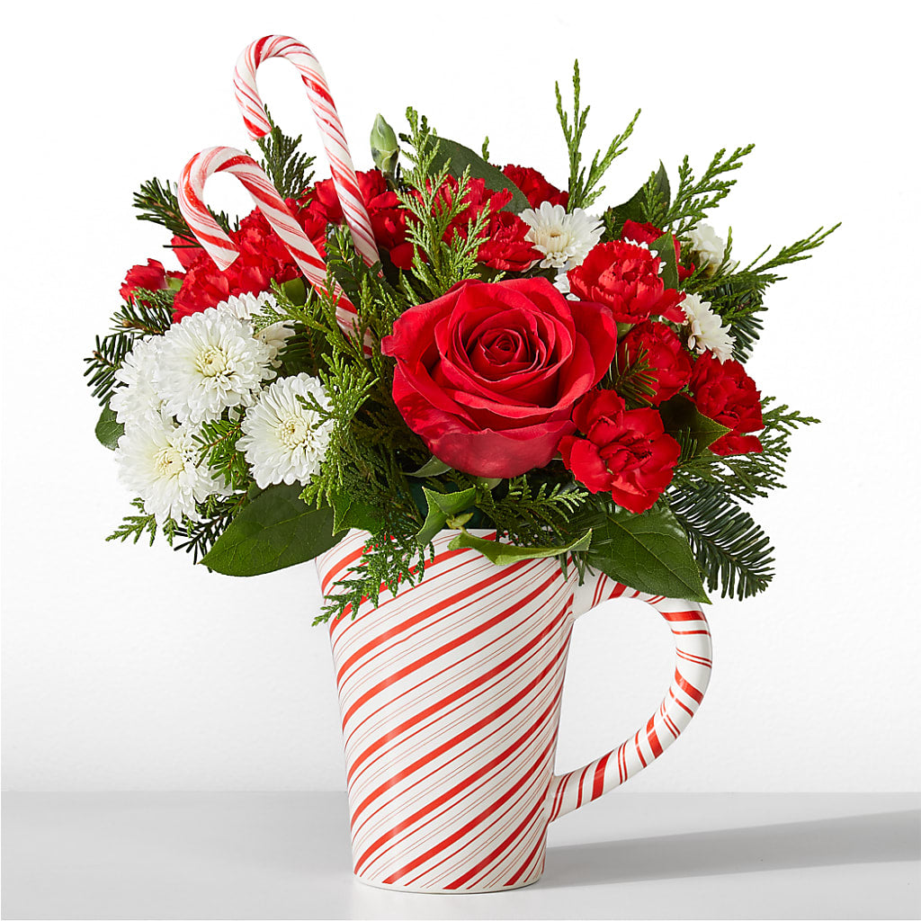 Peppermint Swirl Mug – Elises Flowers, Montgomery Village MD