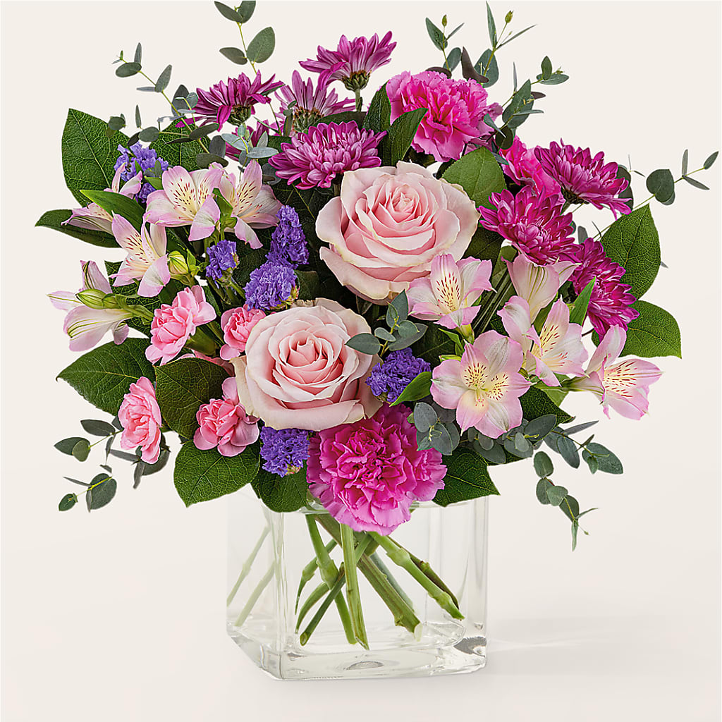 Rosy Radiance Bouquet – Elises Flowers, Montgomery Village MD
