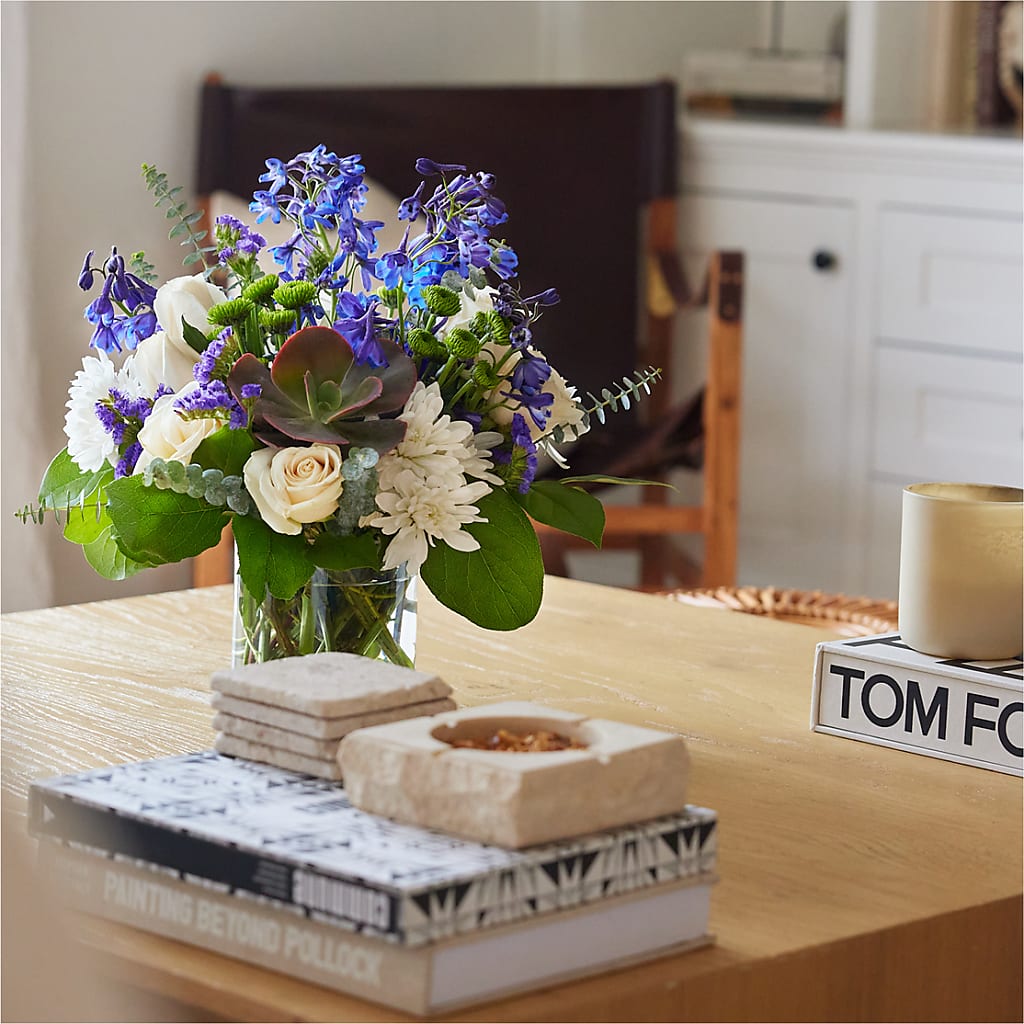Cerulean Waves Bouquet – Elises Flowers, Montgomery Village MD