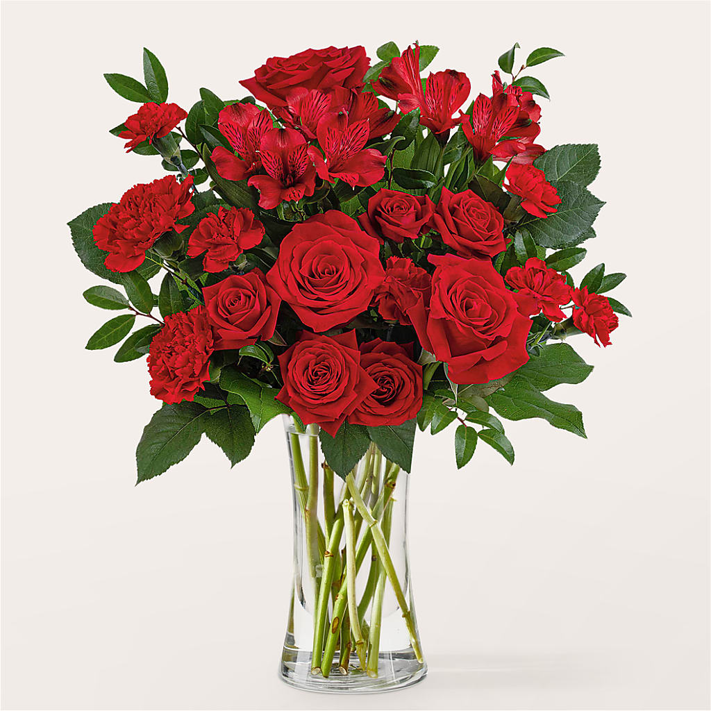Brilliant Ruby Bouquet – Elises Flowers, Montgomery Village MD