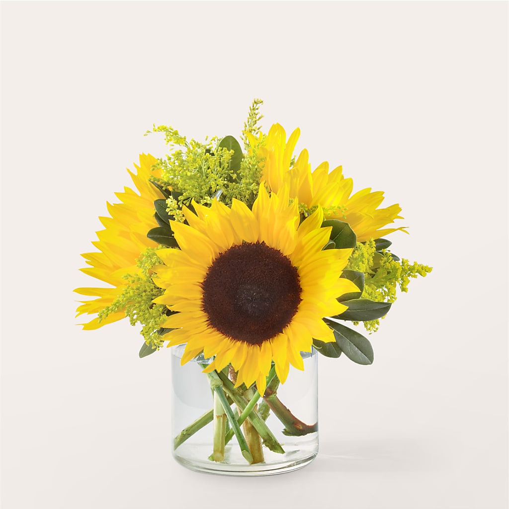 Beaming Sunflower Bouquet – Elises Flowers, Montgomery Village MD