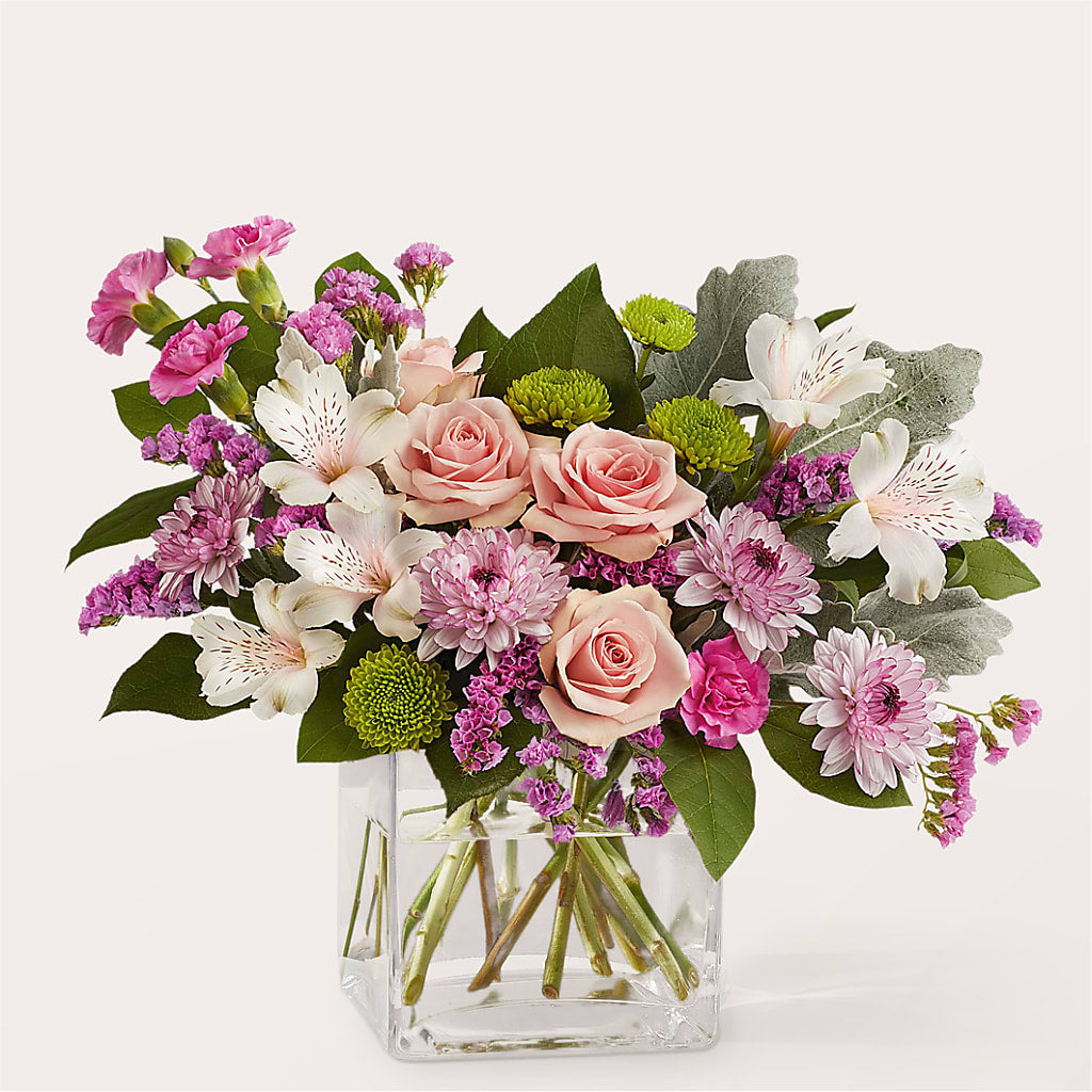 Pink Suede Bouquet – Elises Flowers, Montgomery Village MD