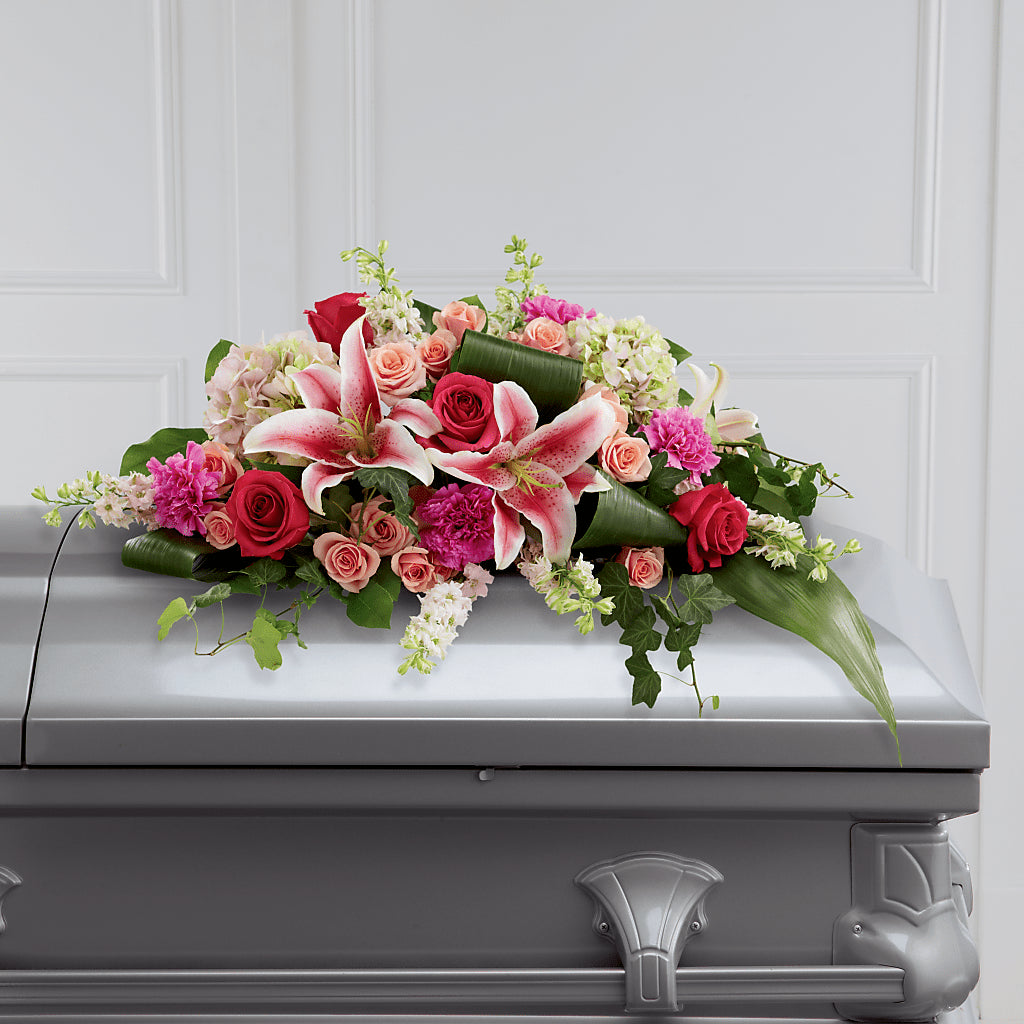 Splendid Grace Casket Spray – Elises Flowers, Montgomery Village MD