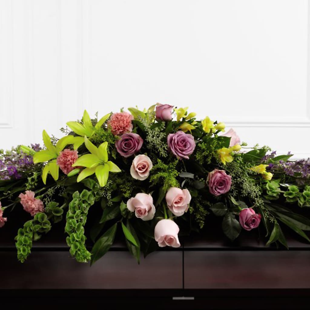 Forever Beloved Casket Spray – Elises Flowers, Montgomery Village MD