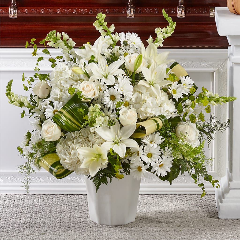 Thoughts of Tranquility Floor Basket – Elises Flowers, Montgomery Village MD