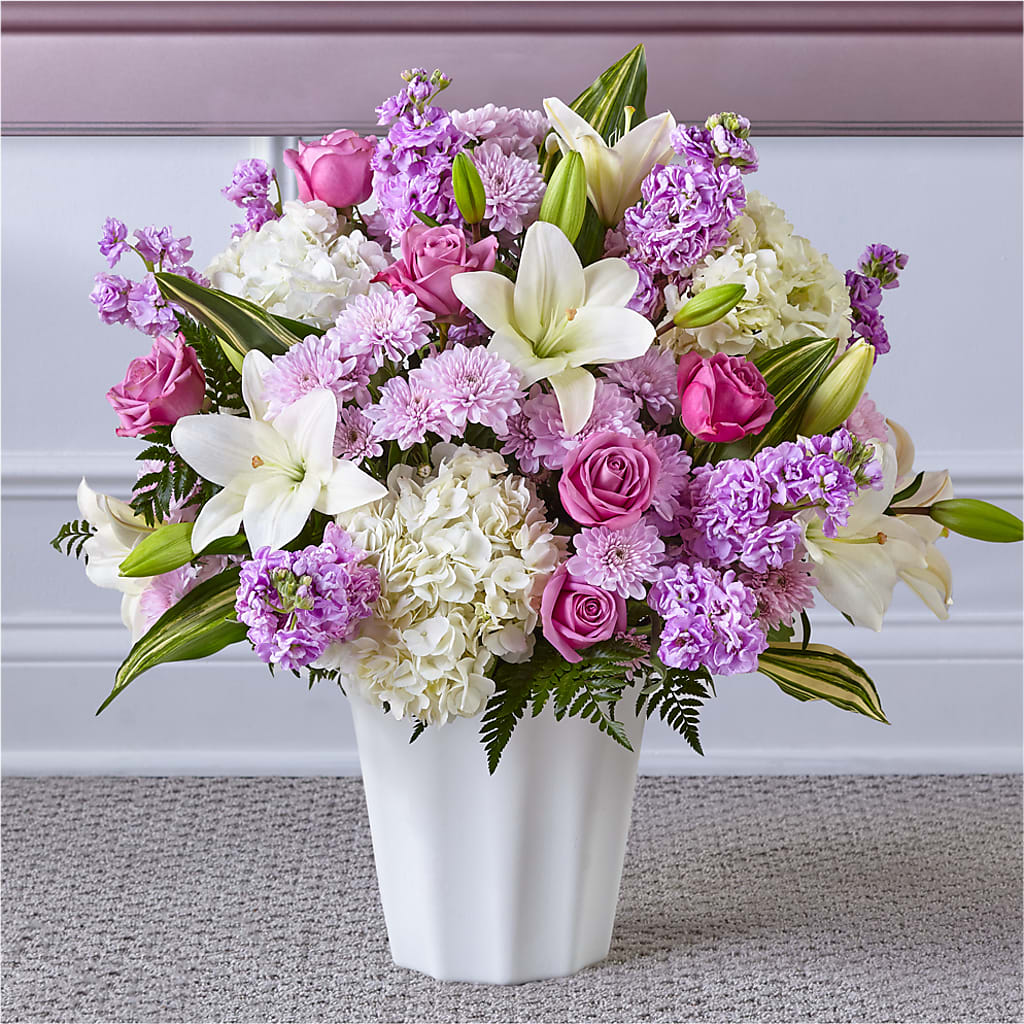 Heaven Sent Floor Basket – Elises Flowers, Montgomery Village MD