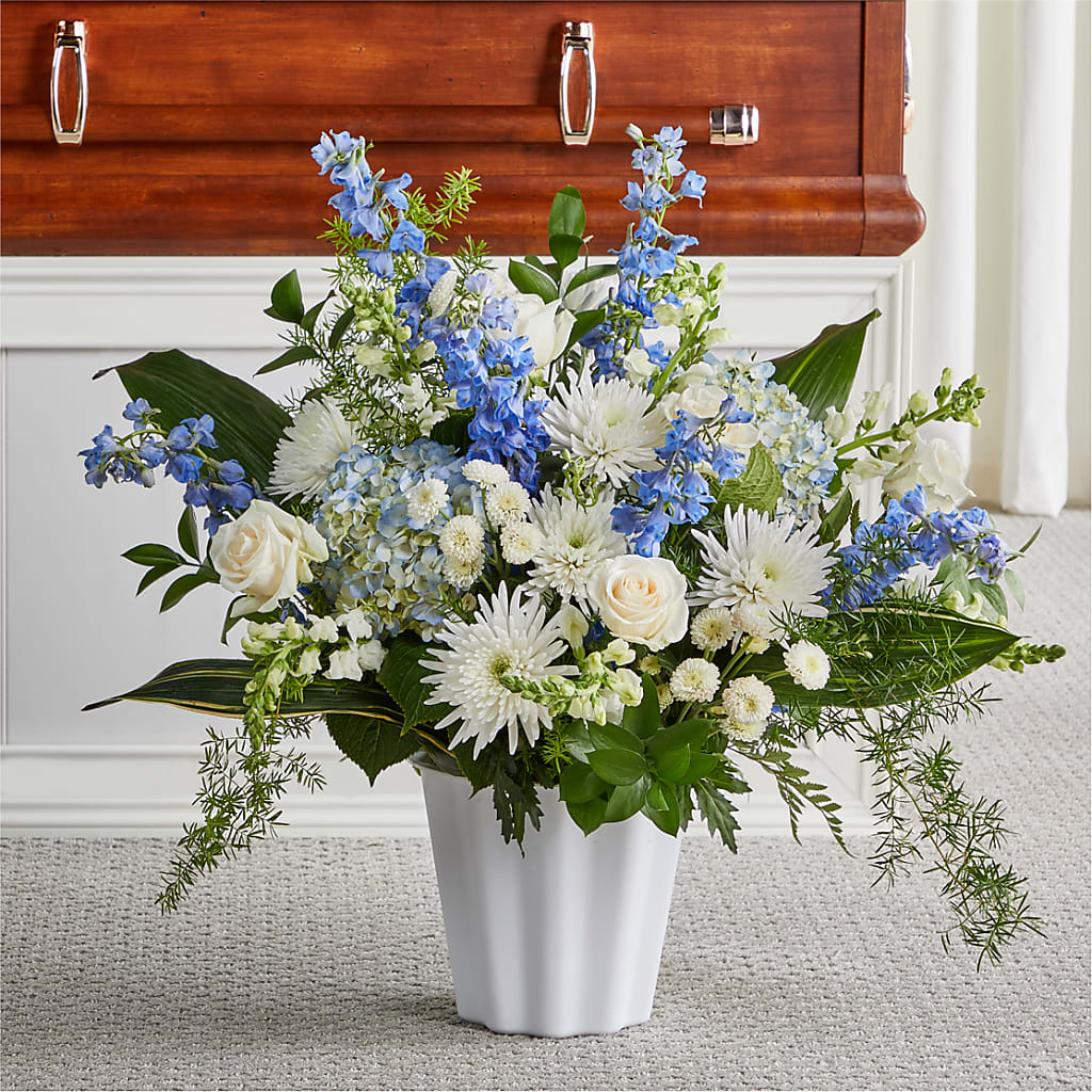 Everlasting Memories Floor Basket – Elises Flowers, Montgomery Village MD