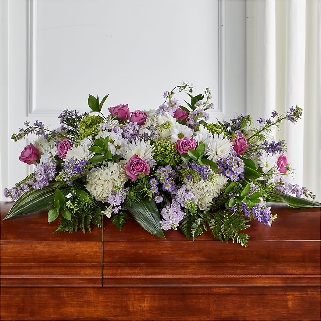 Meadows of Serenity Casket Spray – Elises Flowers, Montgomery Village MD