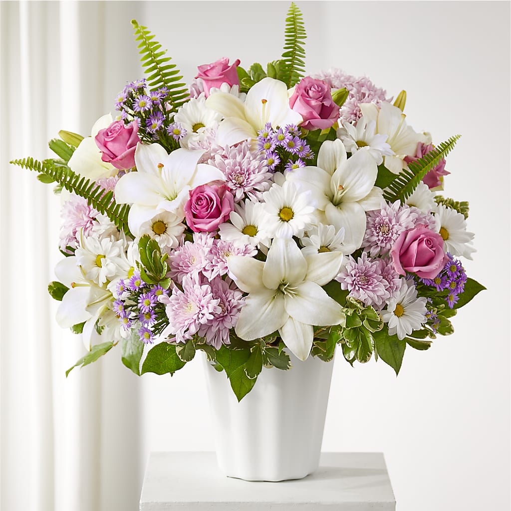 Warmest Thoughts Tabletop Basket – Elises Flowers, Montgomery Village MD