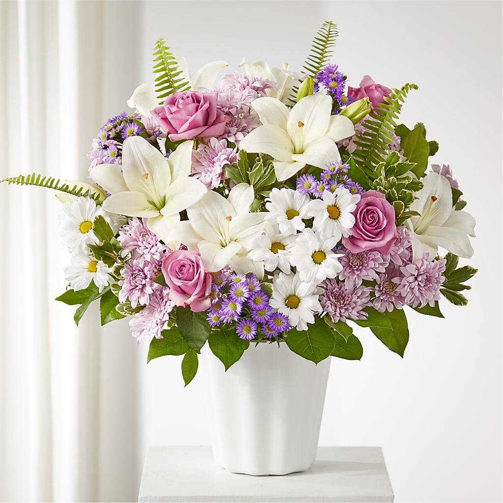 Warmest Thoughts Tabletop Basket – Elises Flowers, Montgomery Village MD