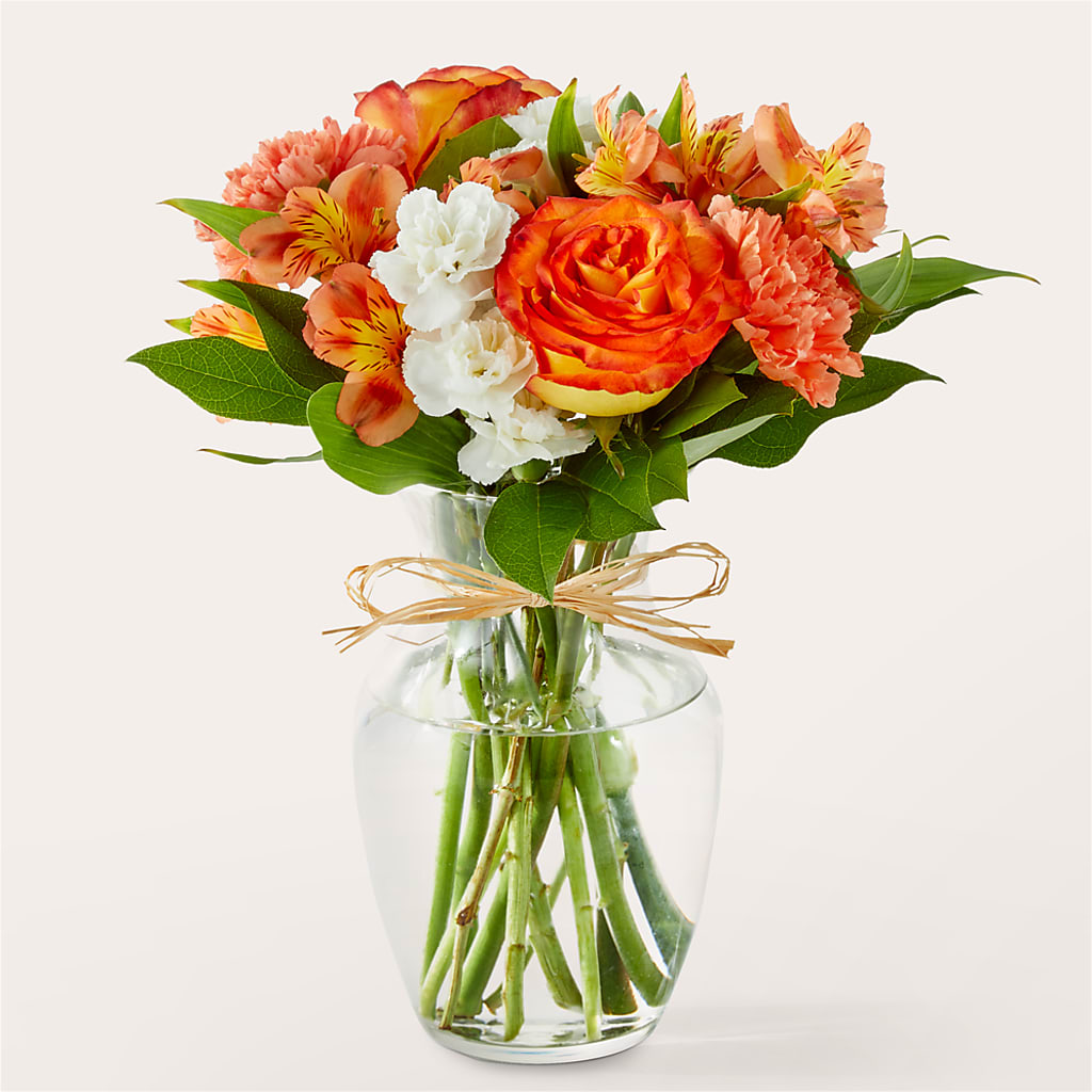 Apricot Glow Bouquet – Elises Flowers, Montgomery Village MD