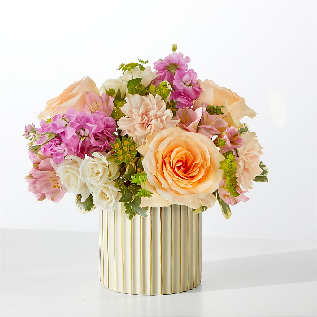 Paradise Bouquet with Ivory Vase – Elises Flowers, Montgomery Village MD
