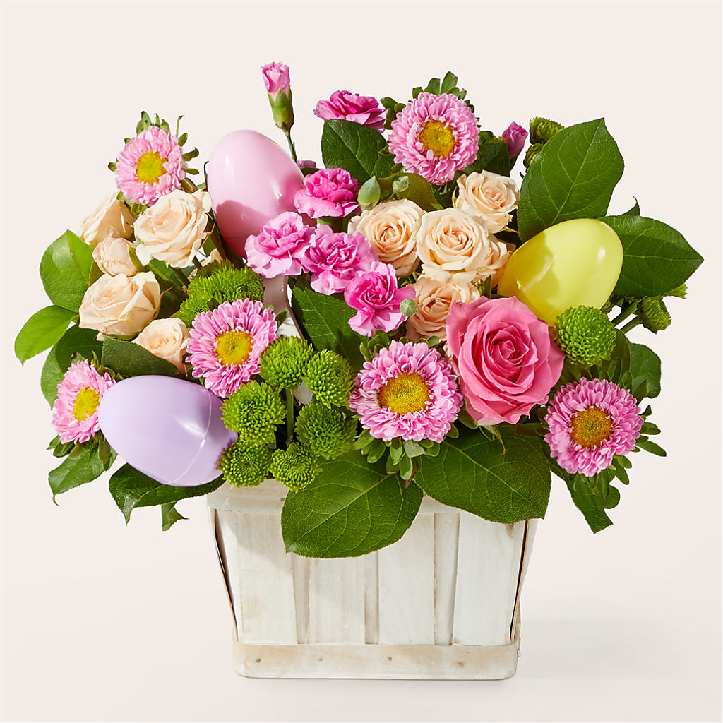 Get Eggcited Basket – Elises Flowers, Montgomery Village MD