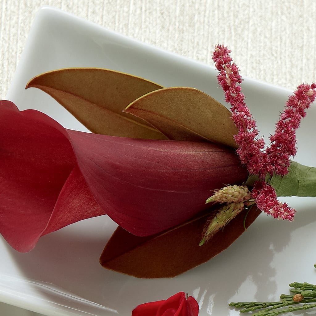 Red Calla Boutonniere – Elises Flowers, Montgomery Village MD