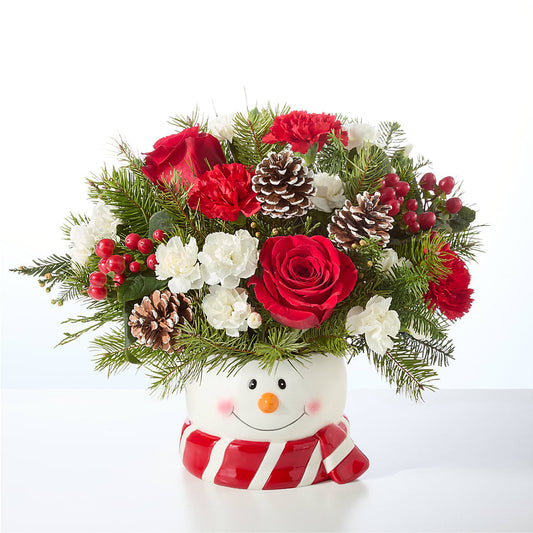 Jolly Snowman Bouquet –  Elises Flowers, Montgomery Village MD