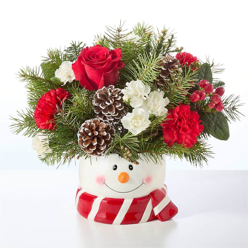 Jolly Snowman Bouquet –  Elises Flowers, Montgomery Village MD