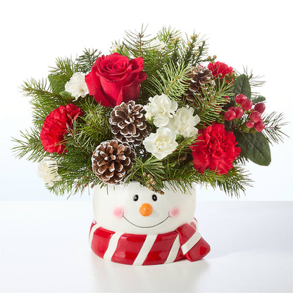 Jolly Snowman Bouquet –  Elises Flowers, Montgomery Village MD