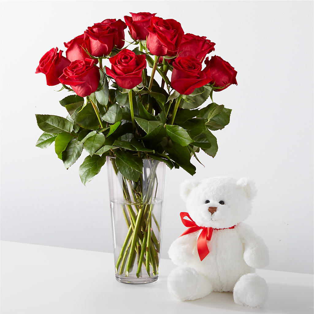 Romantic Long Stem Red Rose Bouquet Bundles –  Elises Flowers, Montgomery Village MD