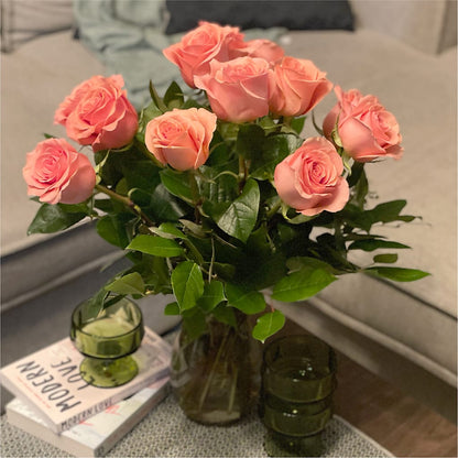 Long Stem Pink Rose Bouquet –  Elises Flowers, Montgomery Village MD