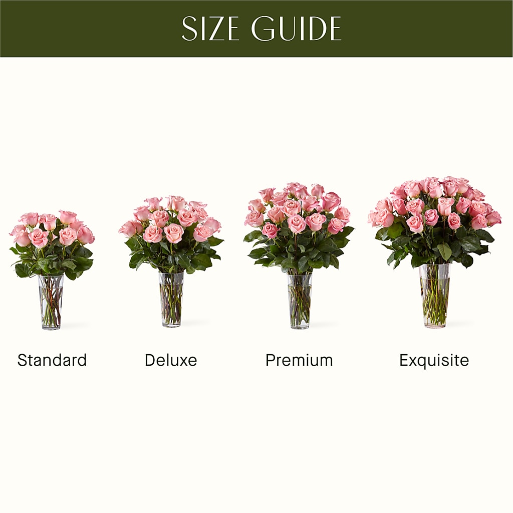 Long Stem Pink Rose Bouquet –  Elises Flowers, Montgomery Village MD