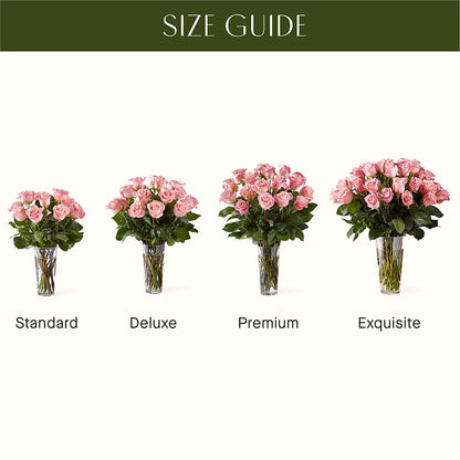 Long Stem Pink Rose Bouquet –  Elises Flowers, Montgomery Village MD
