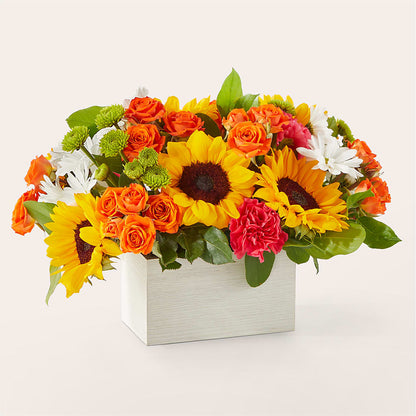 Sun-drenched Blooms Box Bouquet –  Elises Flowers, Montgomery Village MD