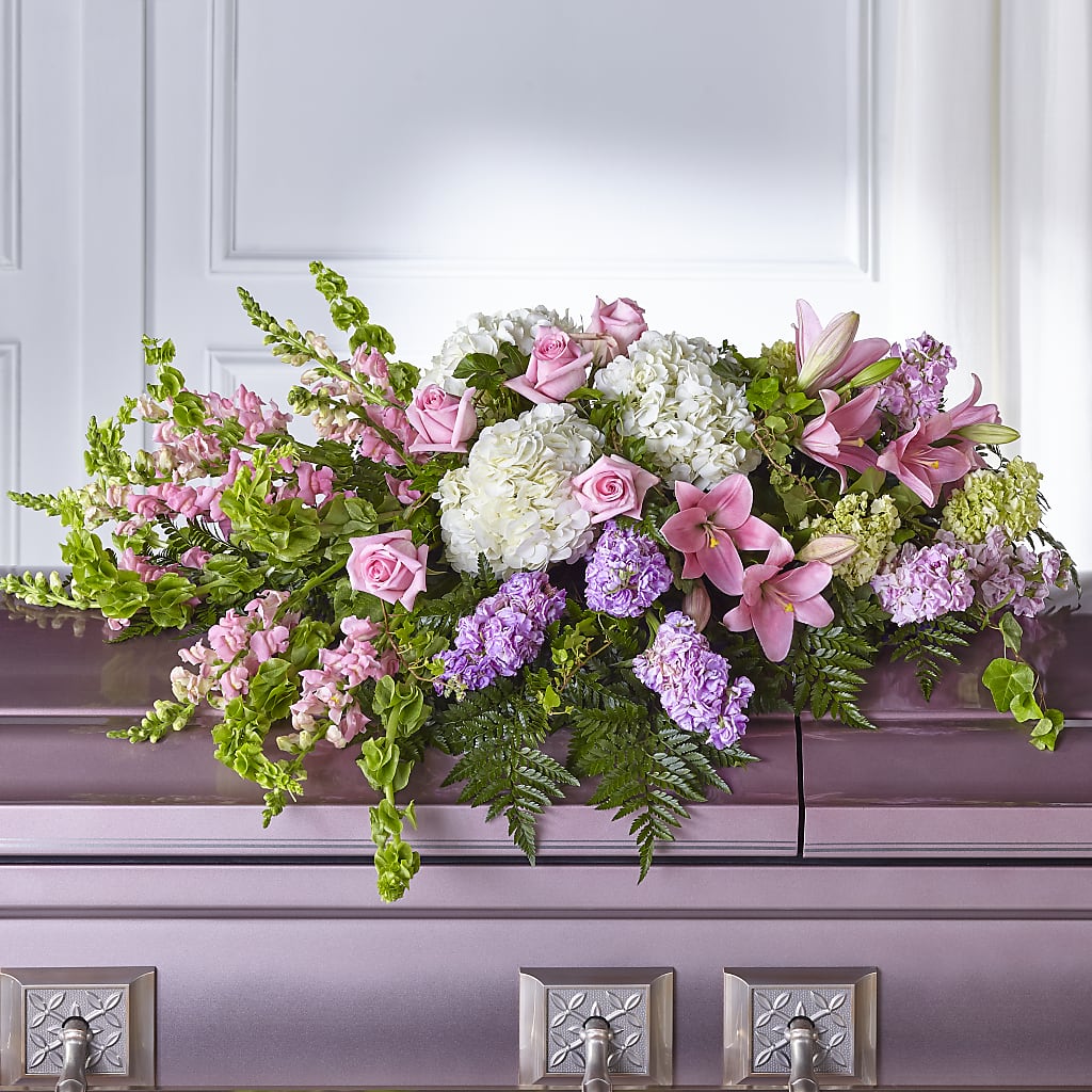 Life's Gratitude Casket Spray –  Elises Flowers, Montgomery Village MD