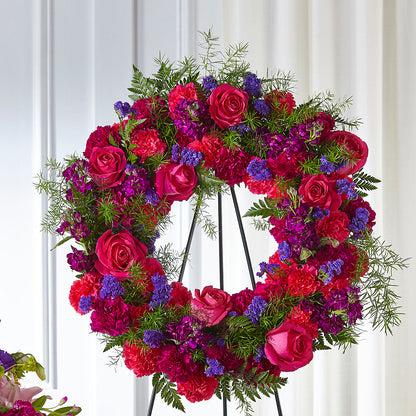 Calming Colors Wreath –  Elises Flowers, Montgomery Village MD
