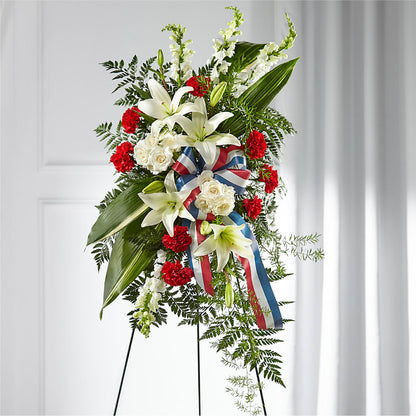 Stars of Life Standing Spray –  Elises Flowers, Montgomery Village MD