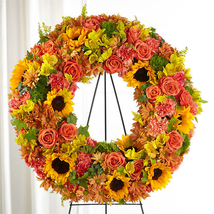 Autumnal Memories Wreath (Standard) –  Elises Flowers, Montgomery Village MD