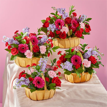 Pink Picnic Basket –  Elises Flowers, Montgomery Village MD