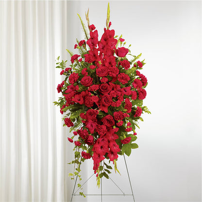 From the Heart Standing Spray –  Elises Flowers, Montgomery Village MD