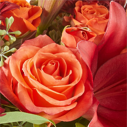 Crimson Leaves Bouquet –  Elises Flowers, Montgomery Village MD