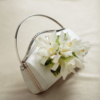 White Purse Decor –  Elises Flowers, Montgomery Village MD